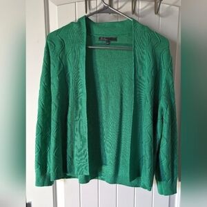 89th & Madison Green Shrug Cardigan Size Large lightweight